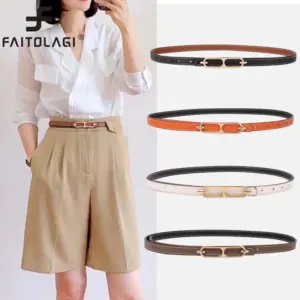 cinto feminino fino couro PU