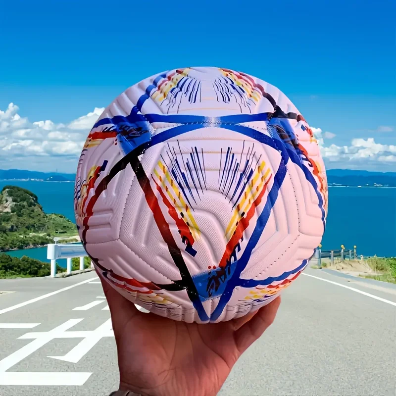 bola de futebol costurada à máquina