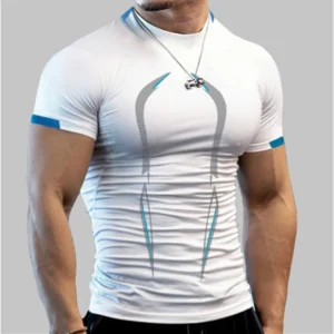camisa compressão masculina manga curta