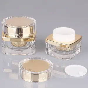 pote cosmético quadrado transparente recarregável