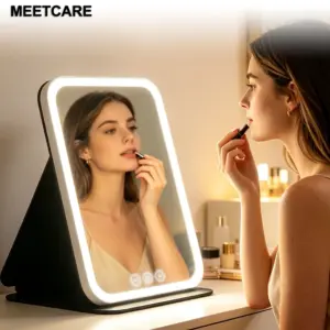 espelho de maquiagem led dobrável