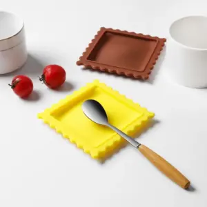 descanso de colher silicone vermelho
