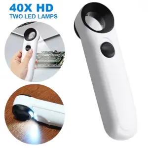 lupa portátil iluminada para joalheiros
