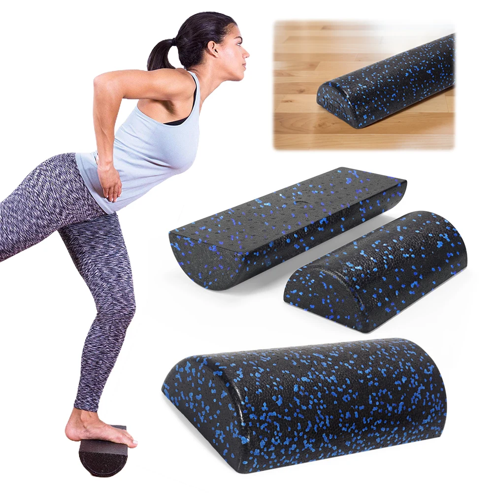 Rolo Yoga Meio Redondo Alta Densidade 30cm Bege - Imagem 3