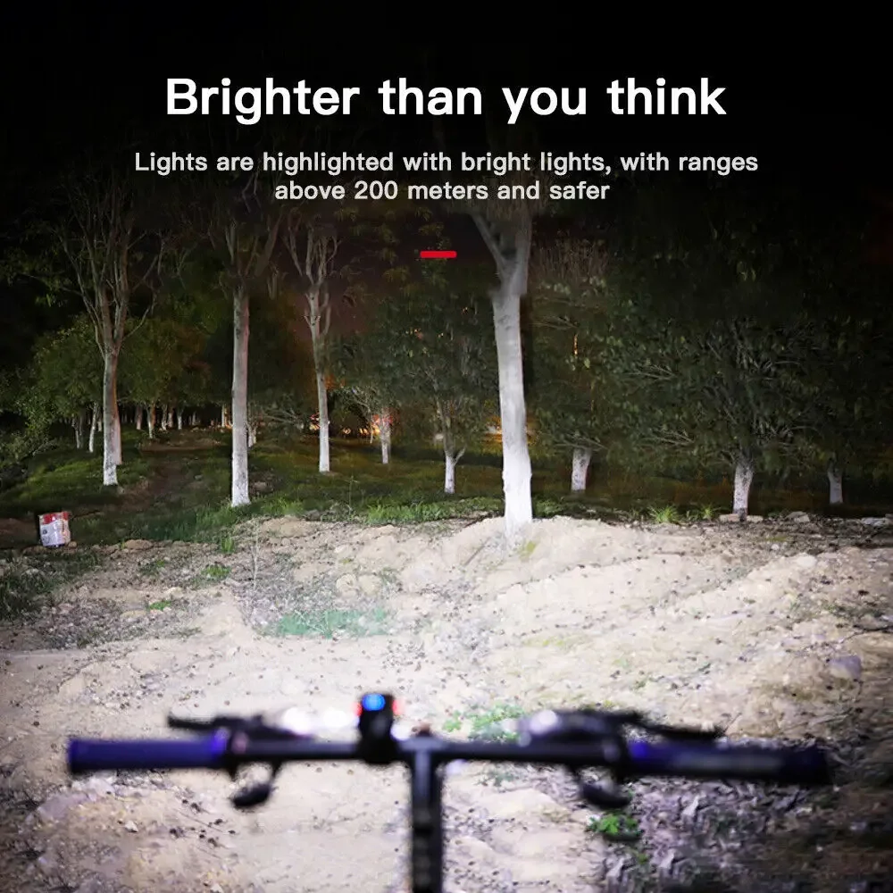 Luz Dianteira Bicicleta Recarregável USB LED Display Amarelo - Imagem 3