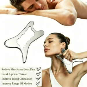gua sha aço inoxidável massagem corporal