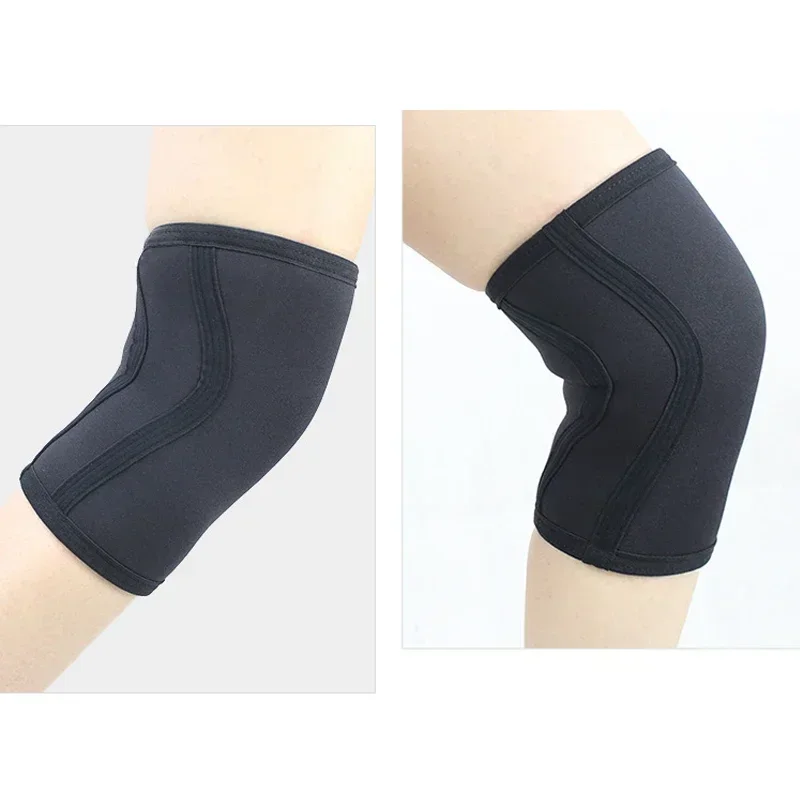 Par Joelheiras Neoprene Esportivas 7mm Compressão Cáqui Escuro - Imagem 6