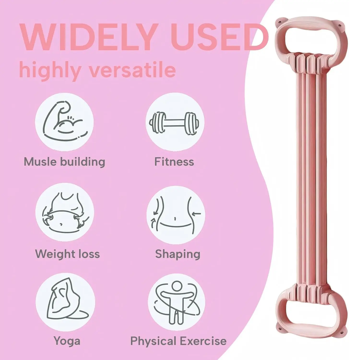 Faixa Elástica de Yoga com 6 Cordas e Tensionador Ajustável - Imagem 2