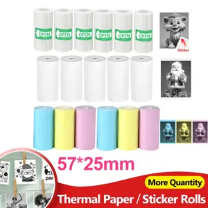 papel térmico adesivo 57x25mm