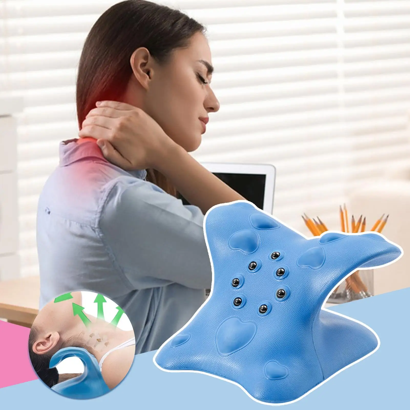 Maca de massagem pescoço e ombro para tração cervical - Imagem 2