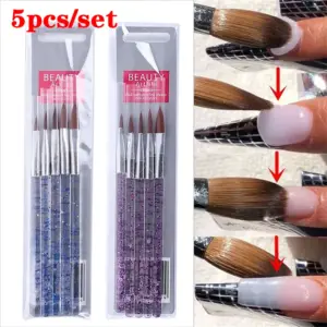 pincéis crystal handle unhas acrílico gel