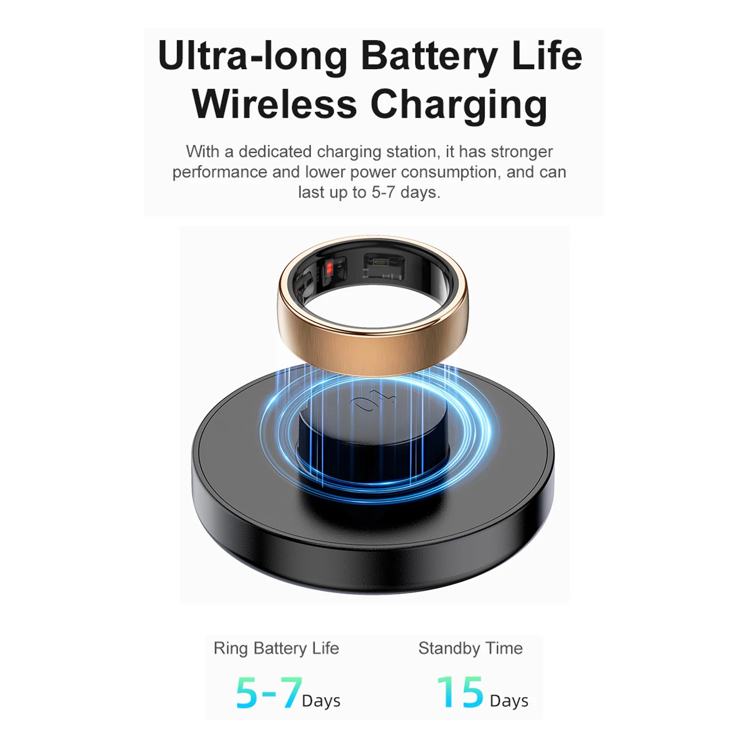 Uhoofit R10 Anel Inteligente Monitoramento Frequência Cardíaca Sono - Imagem 5