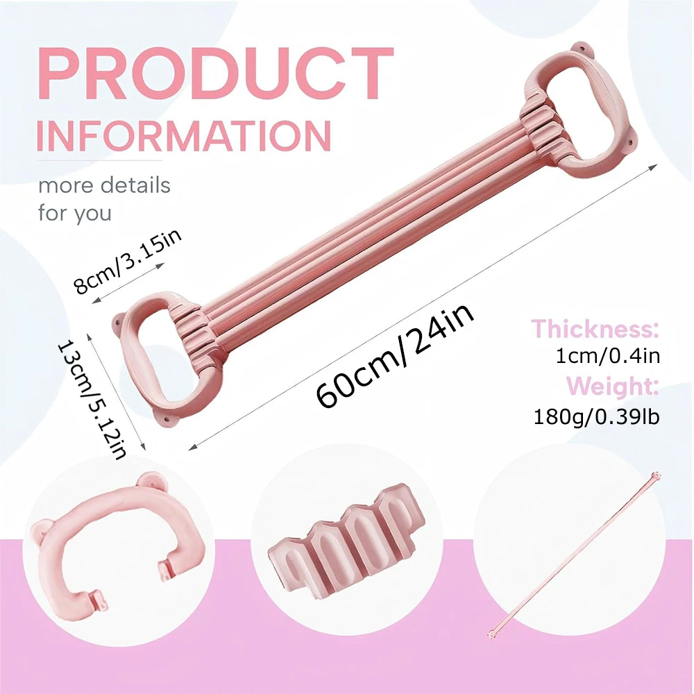 Faixa Elástica de Yoga com 6 Cordas e Tensionador Ajustável - Imagem 4