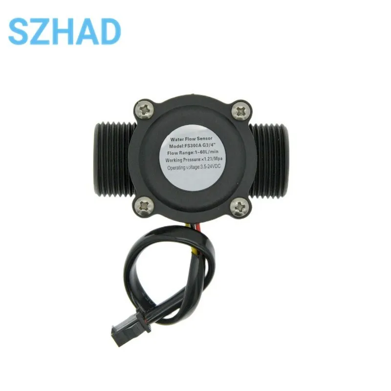 Medidor de Fluxo de Água FS300A 1-60L/min G3/4 DC 5-24V - Imagem 2