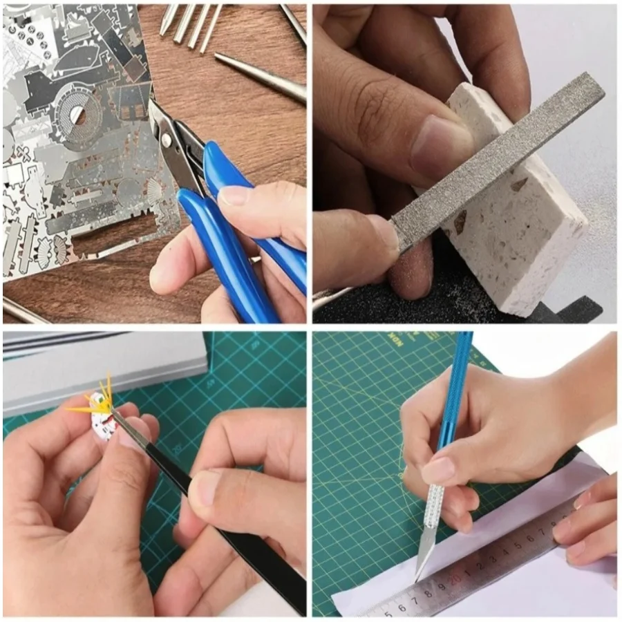 Ferramenta para Montagem de Modelo Artesanal Hobby Vermelho - Imagem 3