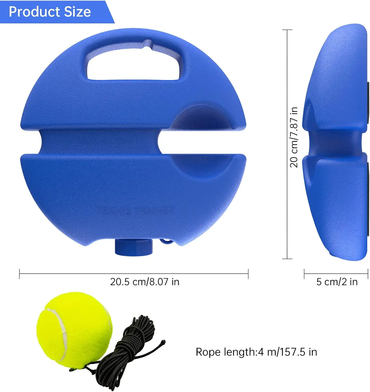 Kit Rebatedor de Tênis Portátil 3G com 1 Corda e Bolas - Imagem 6