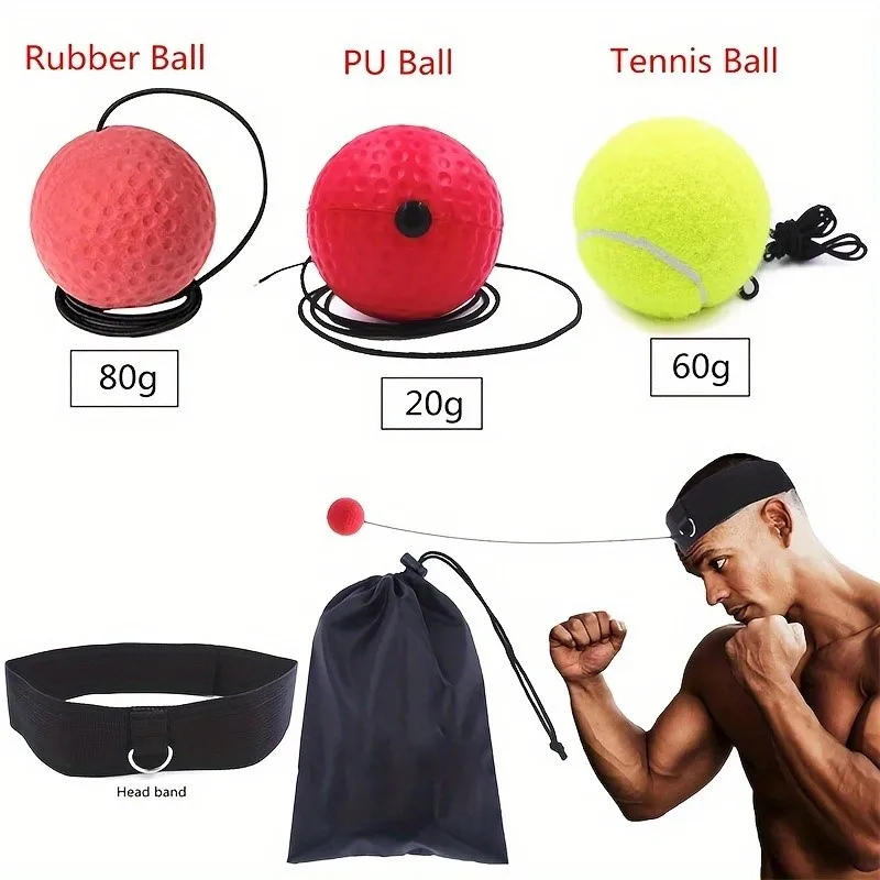 conjunto bola de reflexo boxe