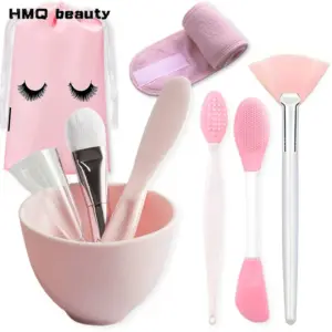 conjunto tigela máscara facial silicone