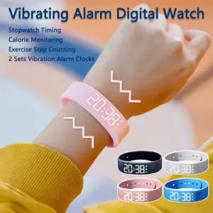 relógio digital vibratório LED