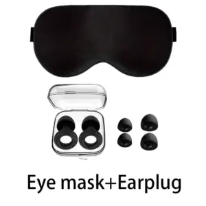 máscara de olhos com protetores auriculares