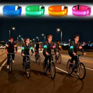 braçadeira de corrida noturna com luz led