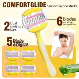 depilador feminino 6 lâminas aloe vera