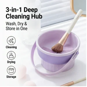 tigela de silicone para limpeza de pincéis de maquiagem