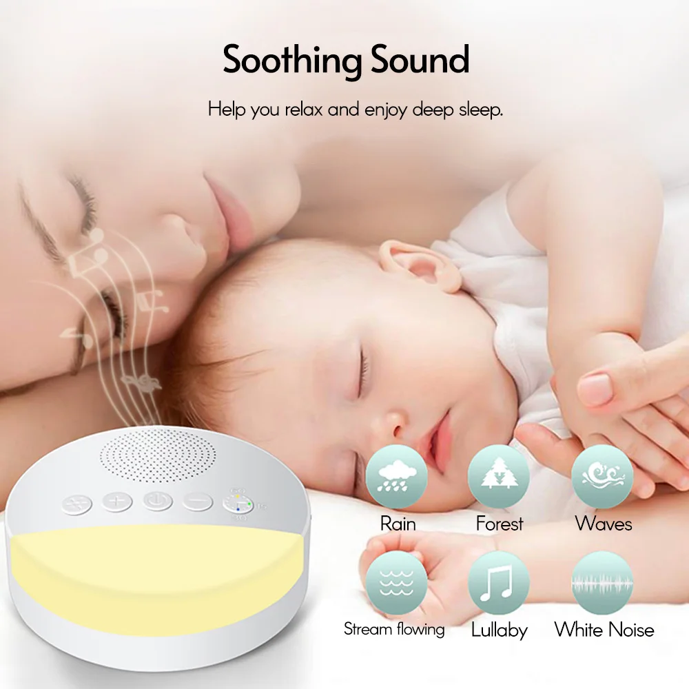 Máquina de Som Ruído Branco para Sono com 6 Sons Suaves - Imagem 4