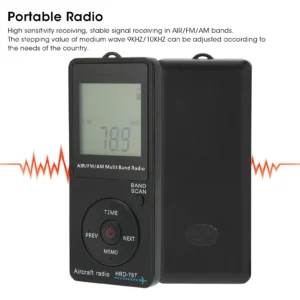 rádio portátil banda aircraft hrd-767