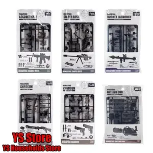 miniatura estática de soldado 1/12 rifle de precisão