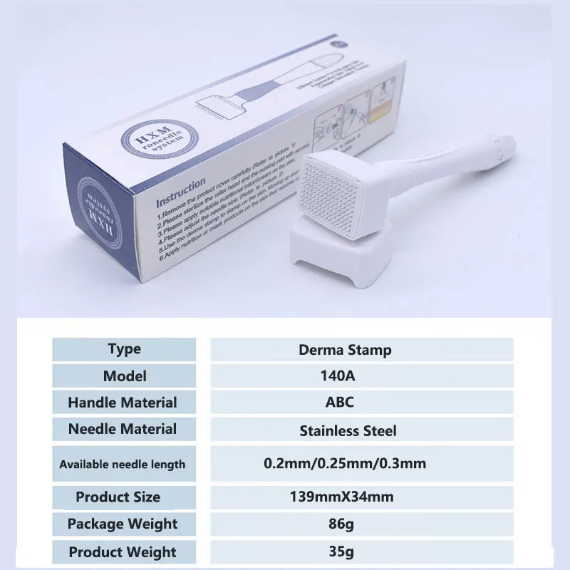 Derma Roller Ajustável 140 Agulhas Ouro - Imagem 5