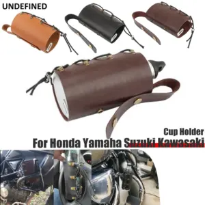 suporte de couro para garrafa moto