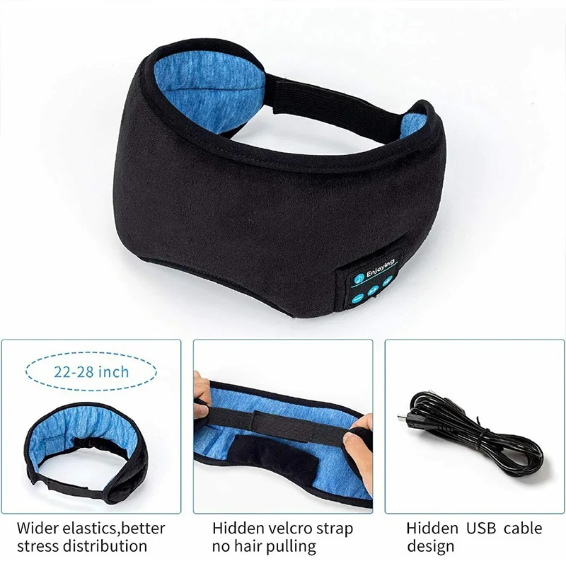 Máscara de Olho Bluetooth 3D Fone de Ouvido Marfim - Imagem 5