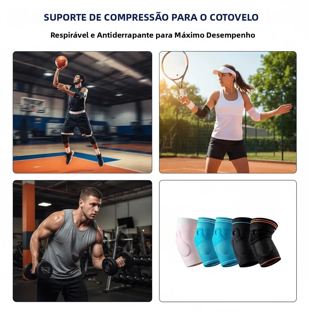 Manga Compressão VBOSI Cotovelo Tricô 3D Unissex - Imagem 4