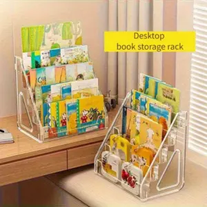 organizador acrílico para livros 3 camadas