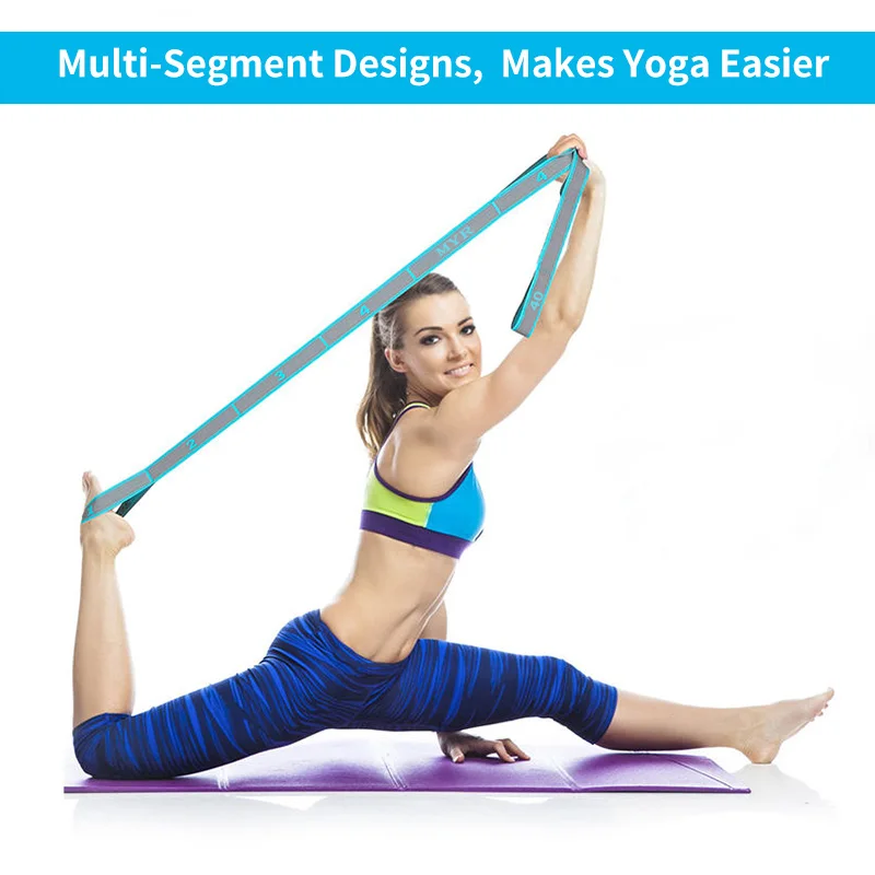 Correia Elástica de Alongamento Yoga com Alças Cinza - Imagem 4