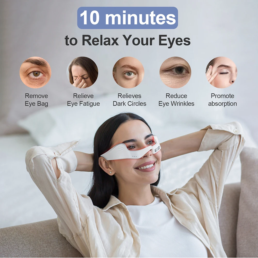 Massageador de Olhos Elétrico Luz Vermelha - Imagem 2