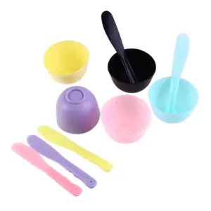kit máscara facial silicone tigela pincel