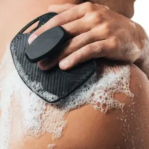 escova de limpeza corporal de silicone
