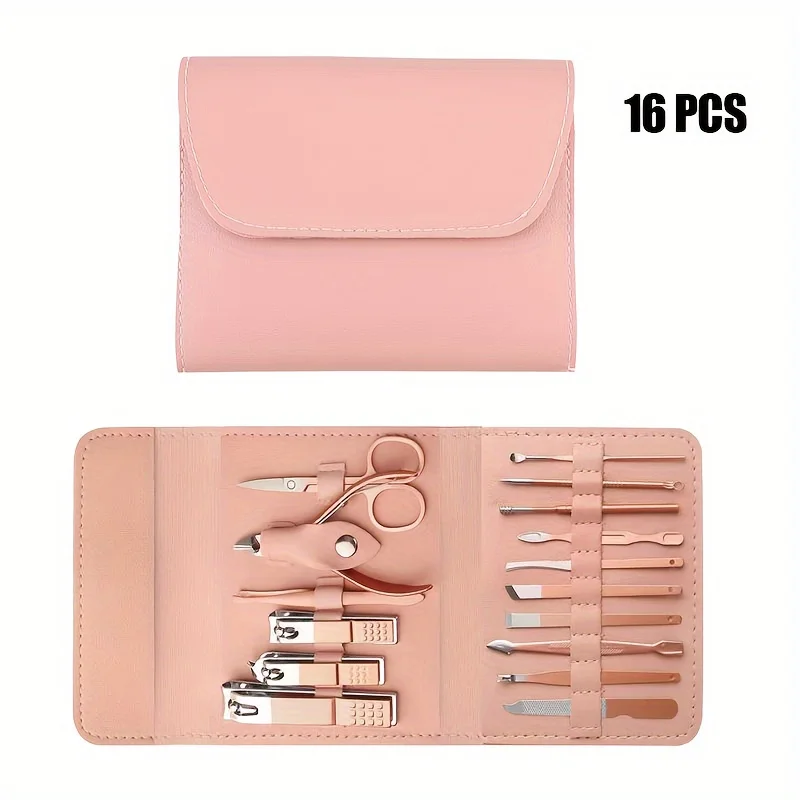 Conjunto de Manicure Pedicure com Estojo Portátil Azul - Imagem 3