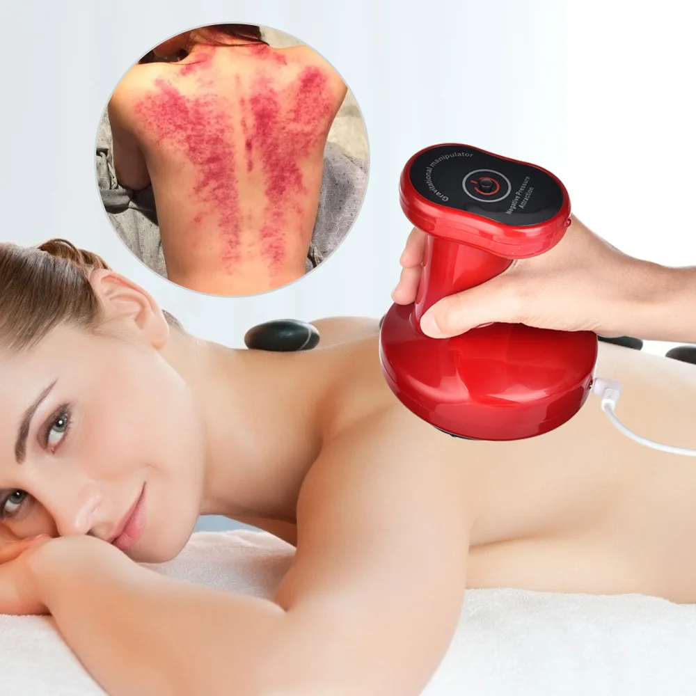 Massageador Elétrico Cupping Guasha com Aquecimento e EMS Vermelho - Imagem 4
