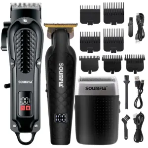 máquina de cortar cabelo display digital
