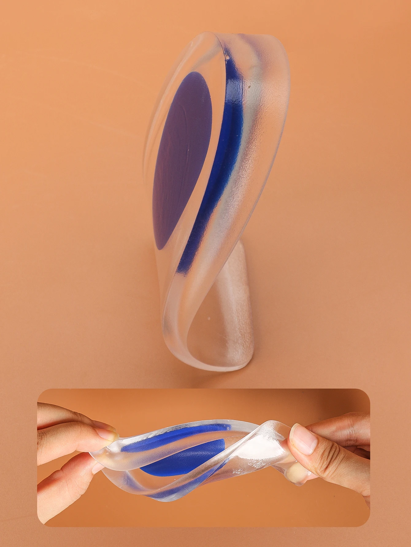 Almofada de Calcanhar de Silicone Azul - Imagem 2