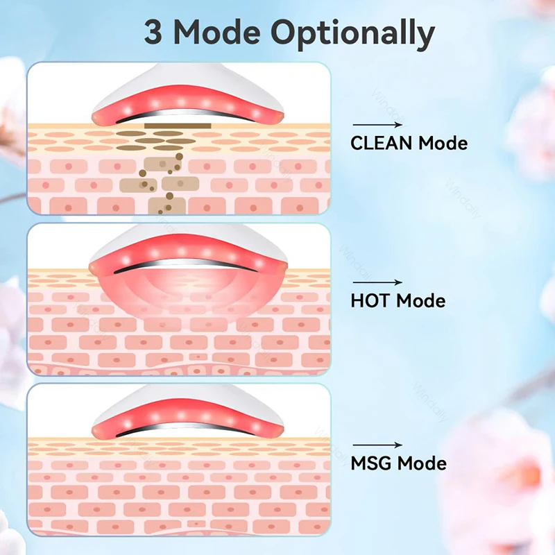 Dispositivo de Beleza Facial Pescoço Microcorrente EMS Azul Escuro - Imagem 4