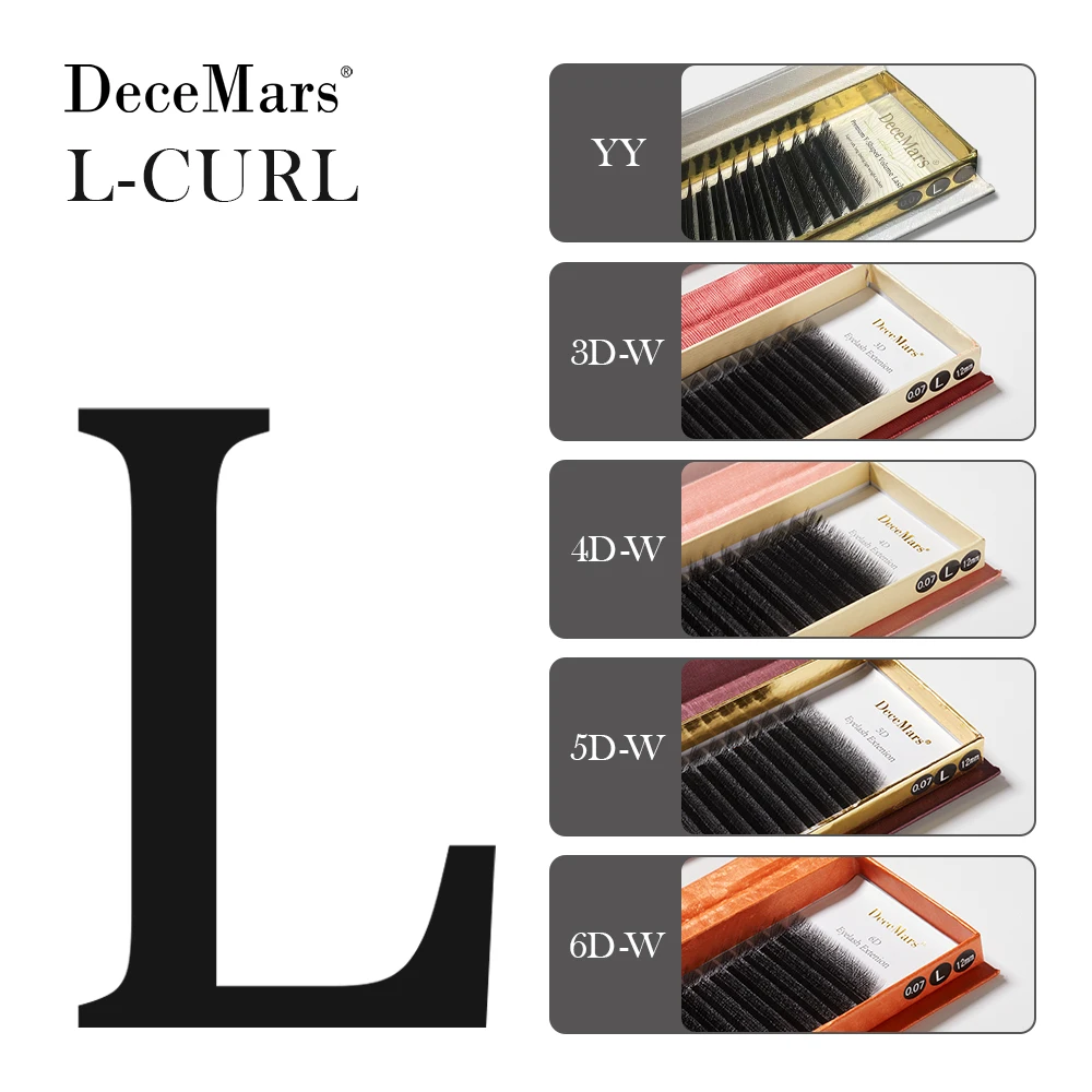 extensão de cílios L-curl M Curl