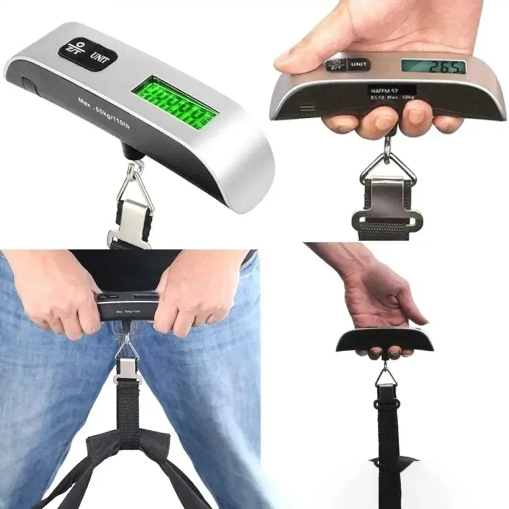Balança Digital Portátil para Bagagem 50kg com Display LCD Ouro - Imagem 5