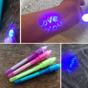 caneta de luz uv invisível