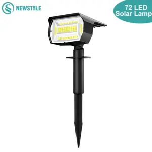 holofote solar de jardim 72 LEDs