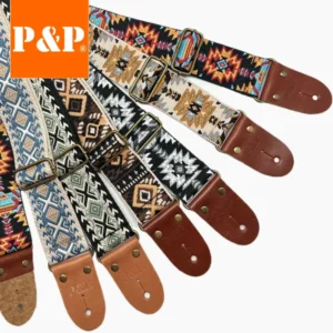cinto para guitarra bordado