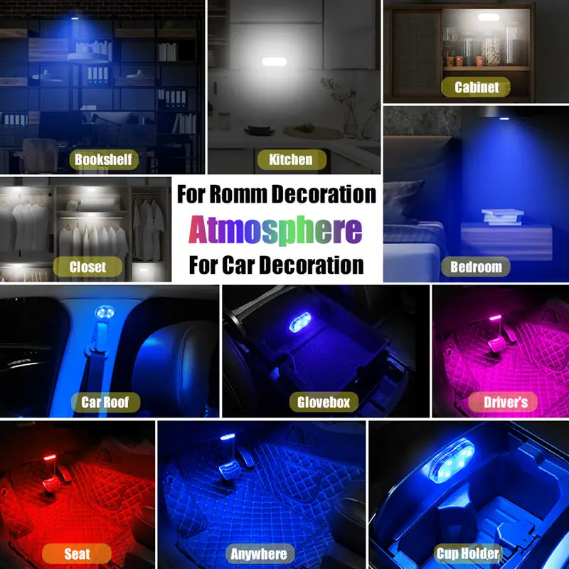 Luz Noturna LED RGB Recarregável USB 150mAh - Imagem 6